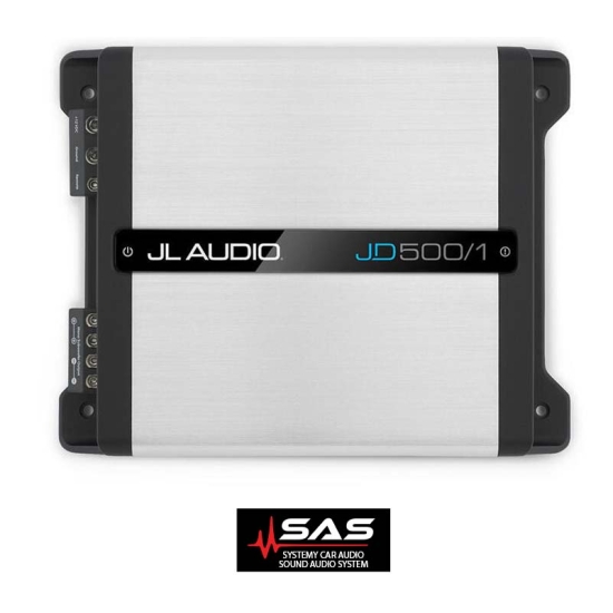 JL AUDIO JD500/1 Wzmacniacz monoblokowy klasy D do subwooferów, 500 W x 1 @ 2 Ω / 250 W x 1 @ 4 Ω - 14,4 V